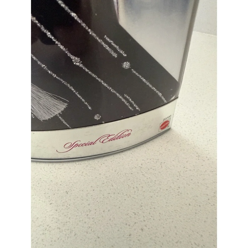 Brand New Vintage 1998 Happy Holidays Barbie Collectible Pink Black Rare Error